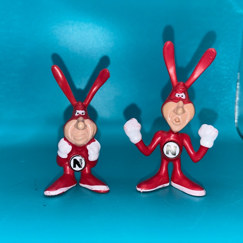 1987 Dominoes Pizza Avoid the NOID 2 Figure PVC Lot Vintage, Free Shipping
